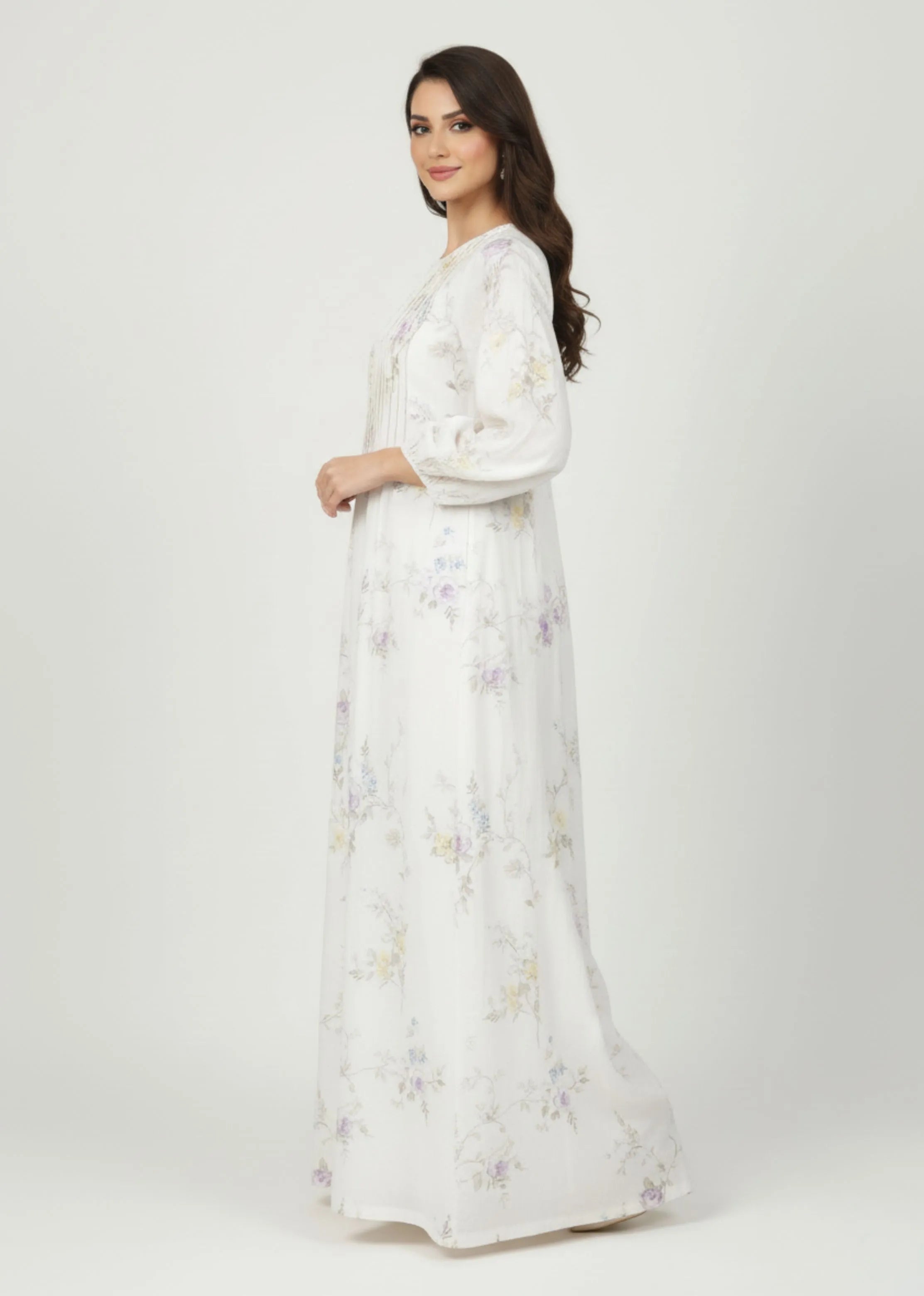 ethereal long sleeve maxi dress product info and reviews Buy Multicolor Mul Cotton - Bloom Maxi Dress by Reistor // Only Ethikal 1710 layered ruching Size (Waist x Inseam):34x32 Women's 2024 Long Lantern