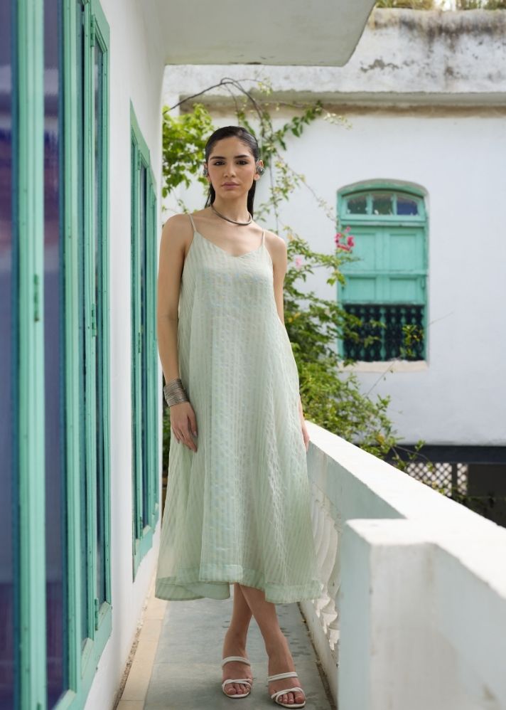 Buy Blue Chanderi Cotton Maxi Dress - Blue Moana Maxi Dress-Ra/Fe/02 by  Raas Life // Only Ethikal - Sustainable Brand.