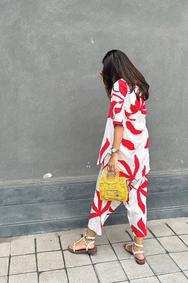 Daphne Red Print Co-Ord