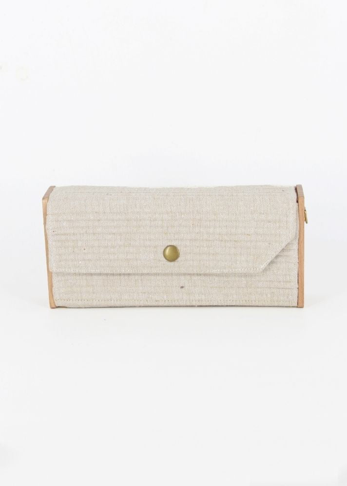 Product image of White Upcycled Cotton Oat Mini Clutch - Single Sleeve, curated by Only Ethikal