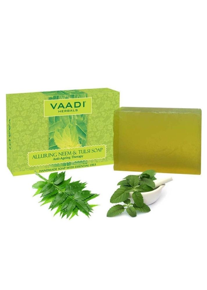 Product image of Vaadi Organics Organic Anti Bacterial Neem Tulsi Soap, curated by Only Ethikal