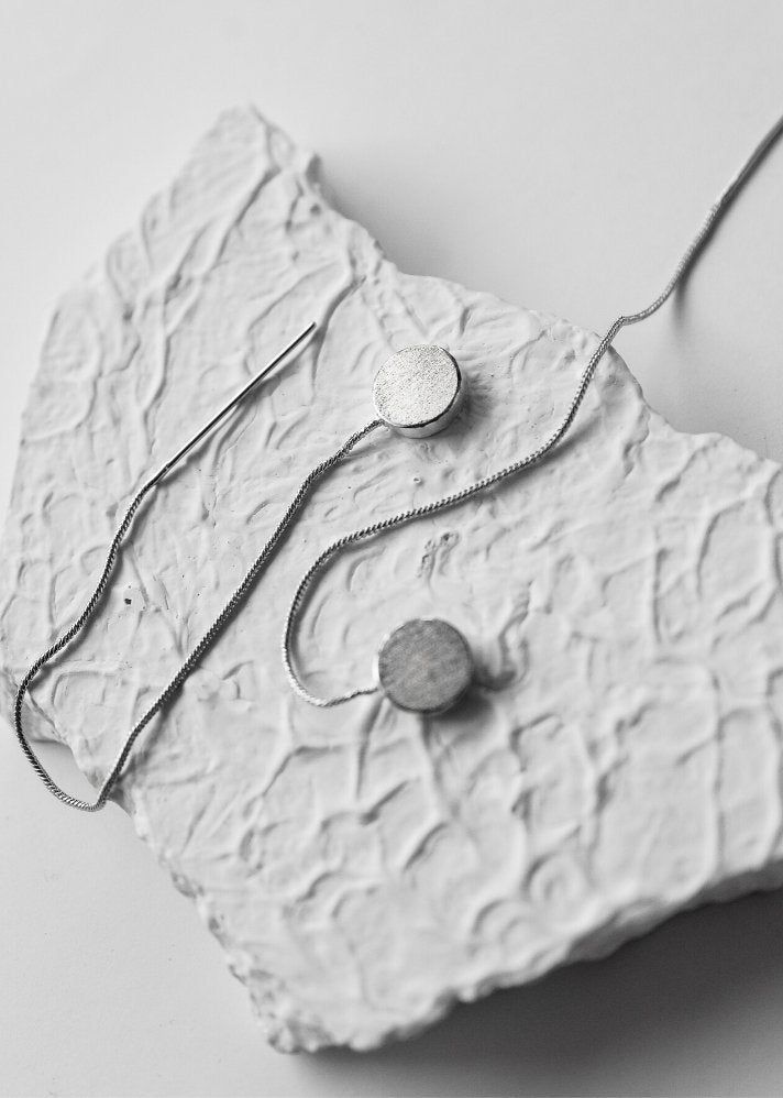 stylish handmade shooting Moon Silver plated earring curated by  onlyethikal