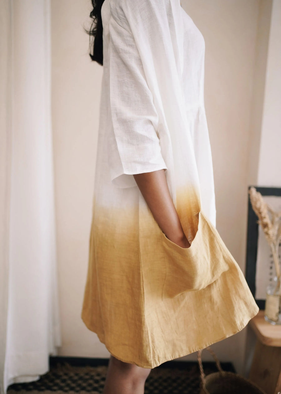 Joy Suit Ombre Jumpsuit- Ivory+Pale Moss