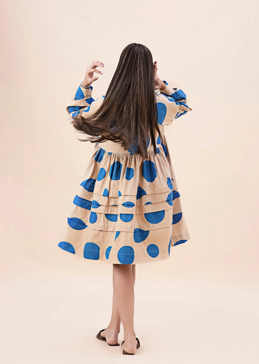 Capsule Edit Hand Block Printed Polka Avira Dress