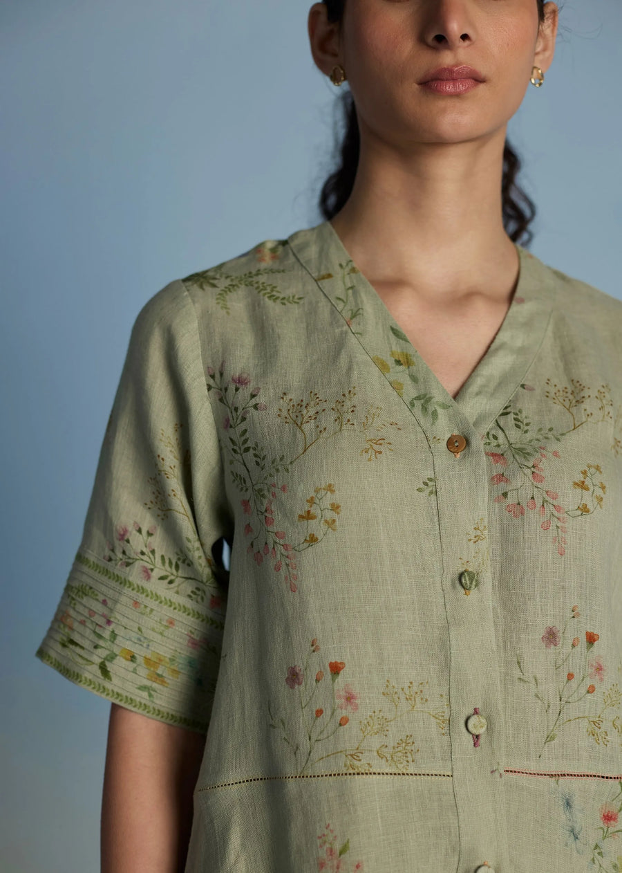 Inoya Linen Co-Ord Set-Mint