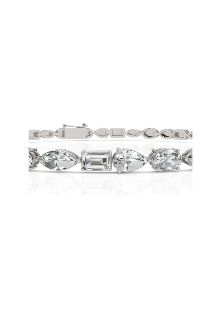 Product image of Yellow Gold, White Gold, Rose Gold 18K gold set with Etically Lab Grown Diamonds Emerald, Pear, Marquis And Oval Cut Diamond Bracelet In 18K Gold, curated by Only Ethikal