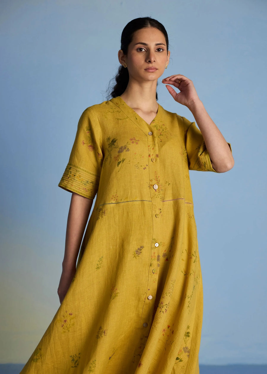 Inoya Linen Co-Ord Set-Ochre