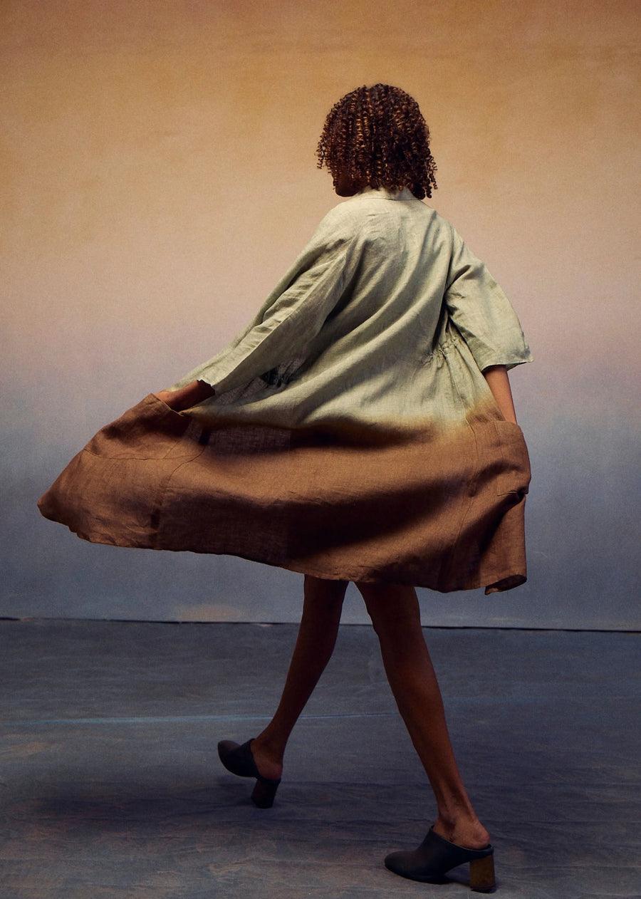 Joy Suit Ombre Jumpsuit- Pastel Green+Cocoa