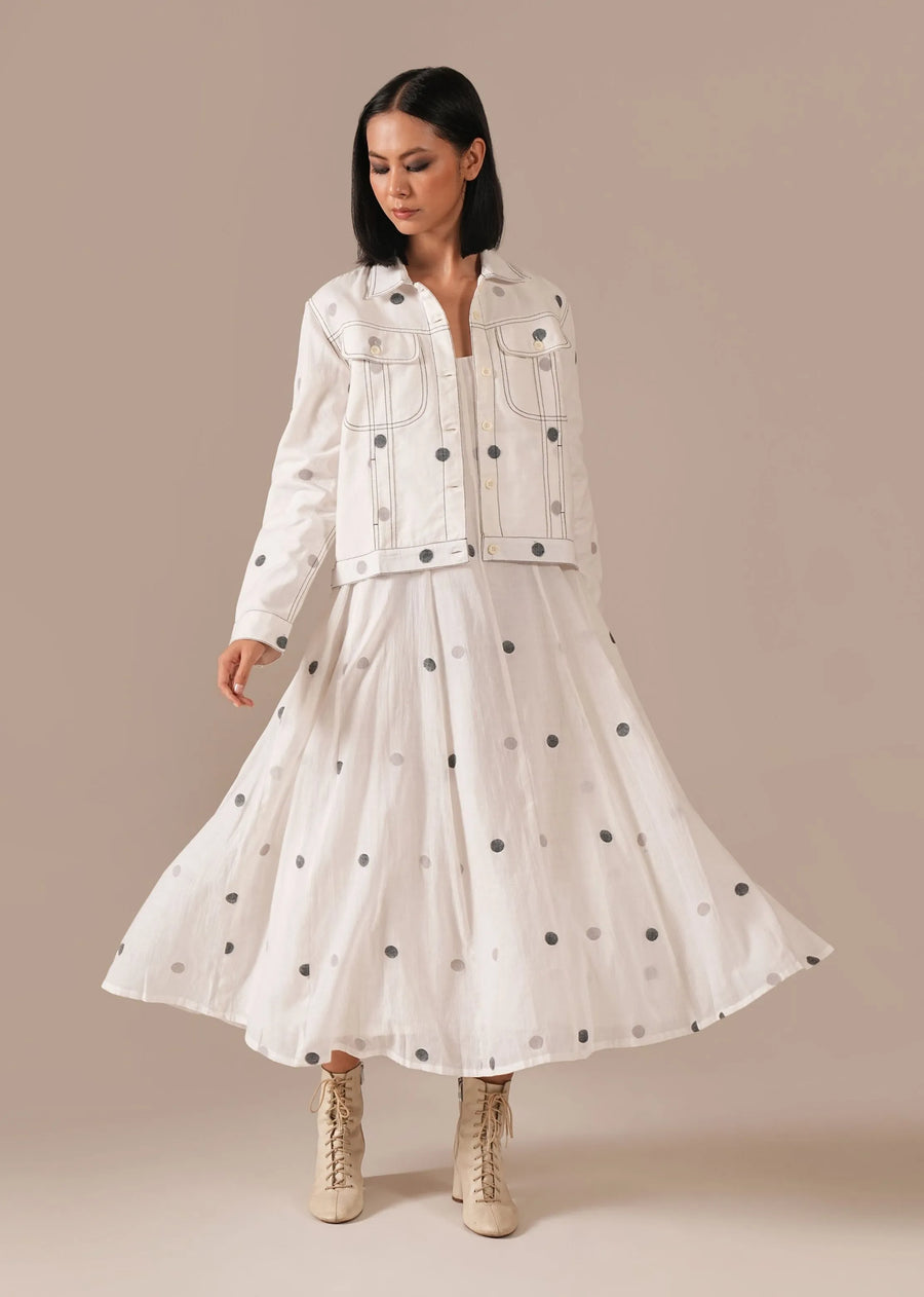 A Model Wearing Multicolor Pure Cotton Pearl Glow Co-Ord Set, curated by Only Ethikal