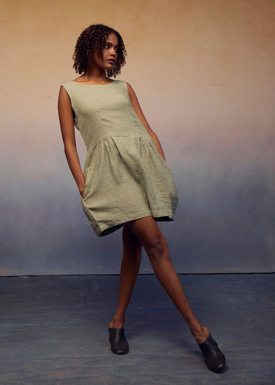 Joy Suit Ombre Jumpsuit- Pastel Green+Cocoa