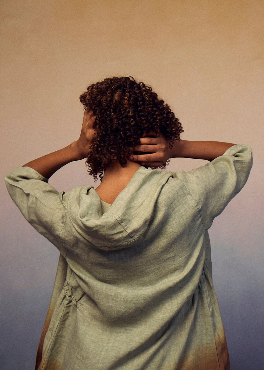 Joy Suit Ombre Jumpsuit- Pastel Green+Cocoa