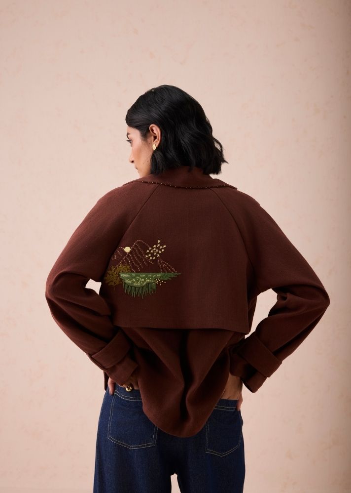 Under The Sun Handspun Handwoven Organic Cotton Trench Jacket