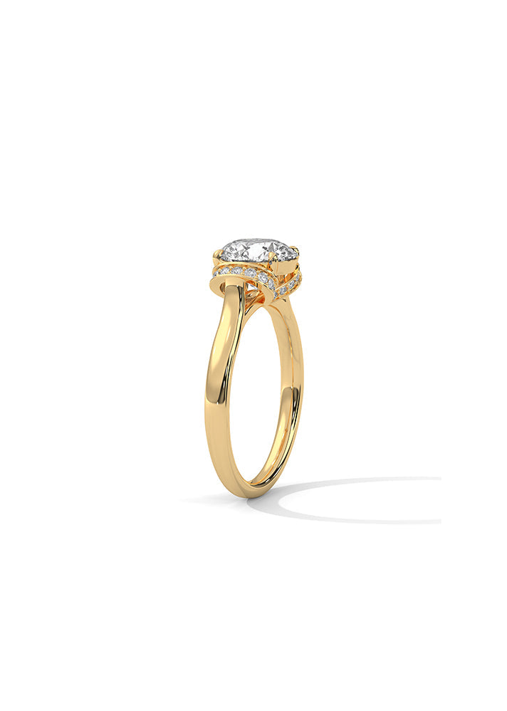 Solitaire Ring With 22 Diamonds-Cat0110