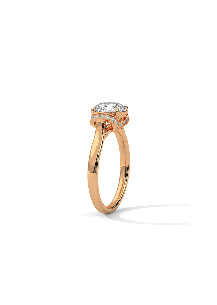 Solitaire Ring With 22 Diamonds-Cat0110