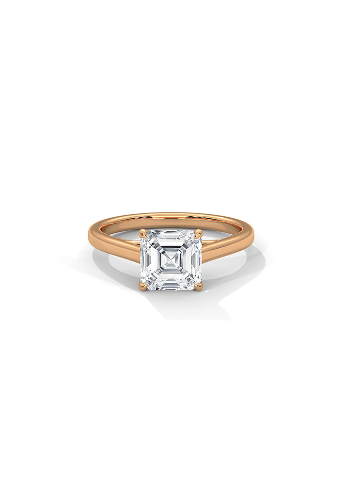 Emerald Cut Solitaire Ring-Cat01112