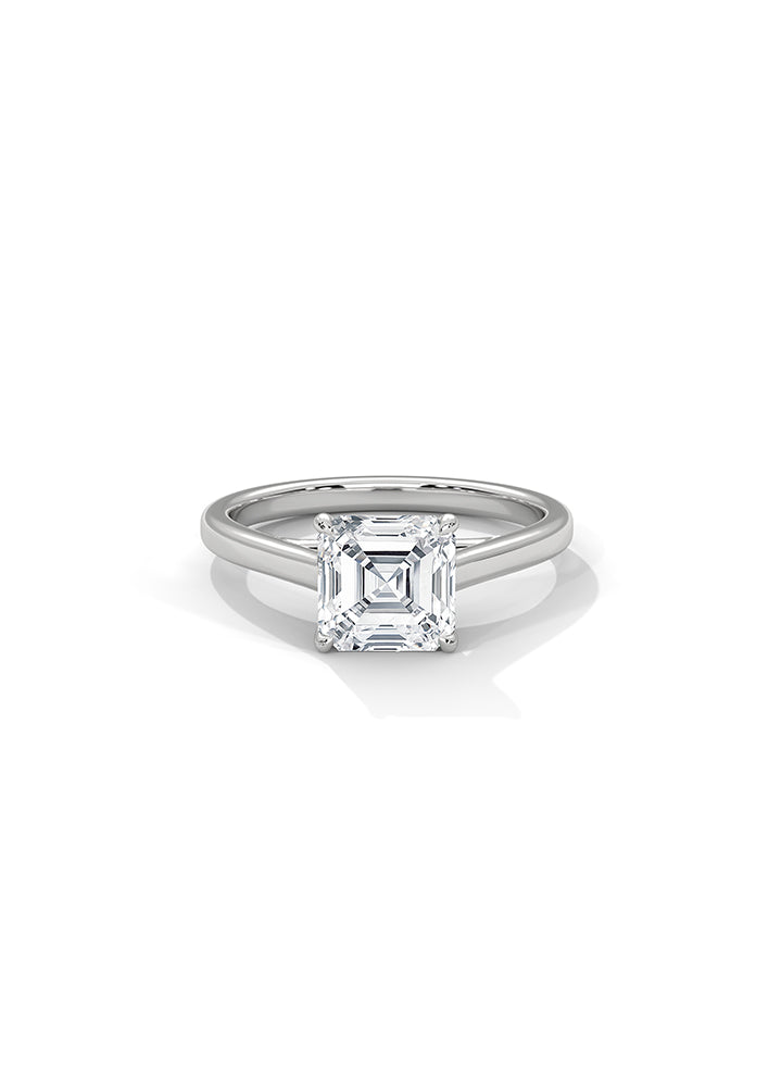 Emerald Cut Solitaire Ring-Cat01112