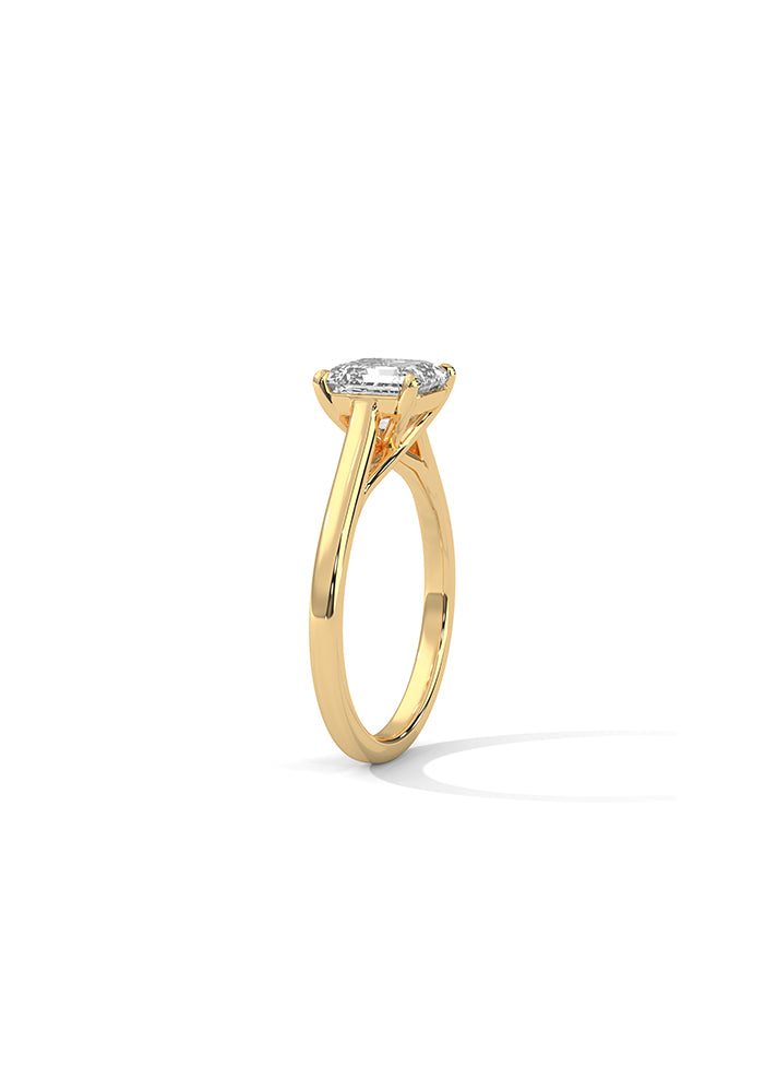 Emerald Cut Solitaire Ring-Cat01112