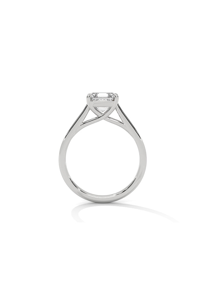 Emerald Cut Solitaire Ring-Cat01112