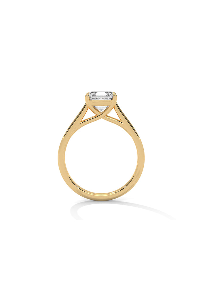 Emerald Cut Solitaire Ring-Cat01112