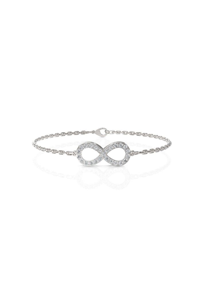 Product image of Yellow Gold, White Gold, Rose Gold 18K gold set with Etically Lab Grown Diamonds Infinity Bracelet, curated by Only Ethikal