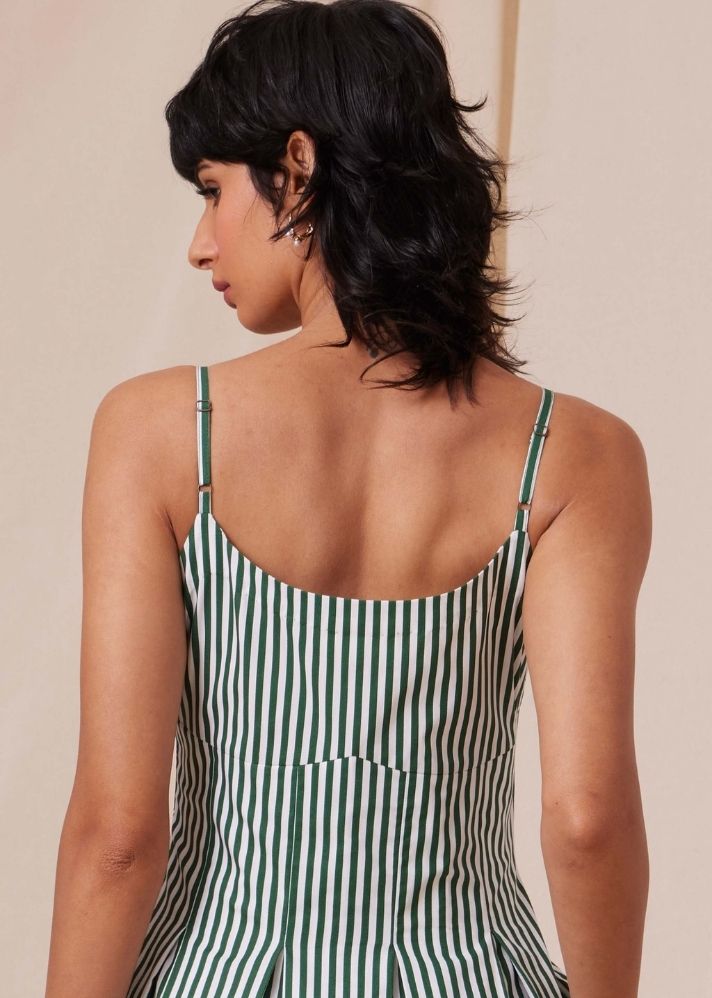 Ai Green Stripe Dress