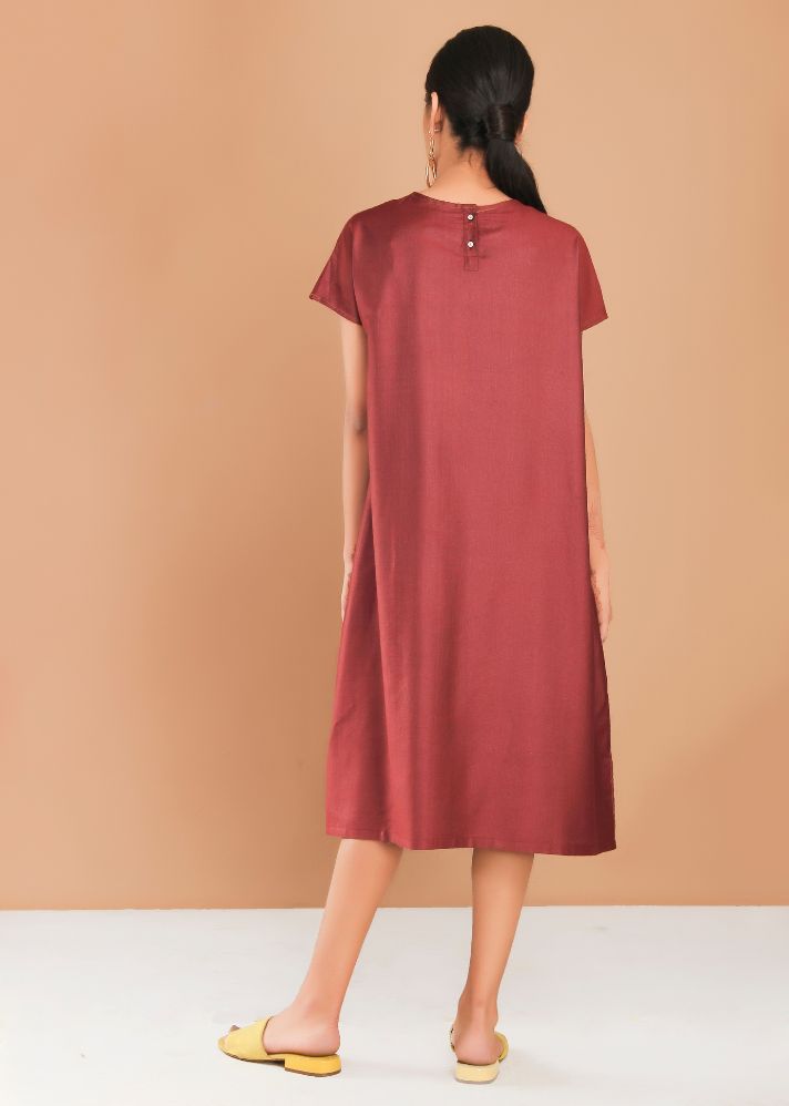 Dull Barn Red Shift Dress