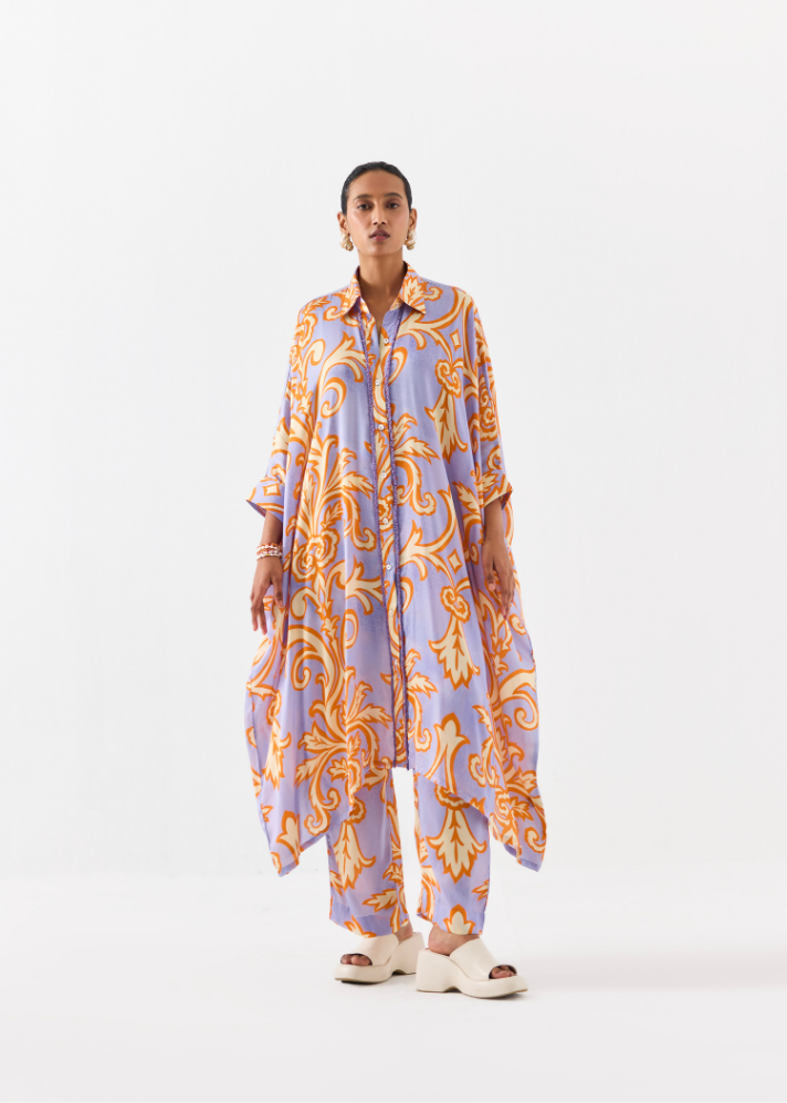 Mojito Front Button Kimono Kurta And Pants