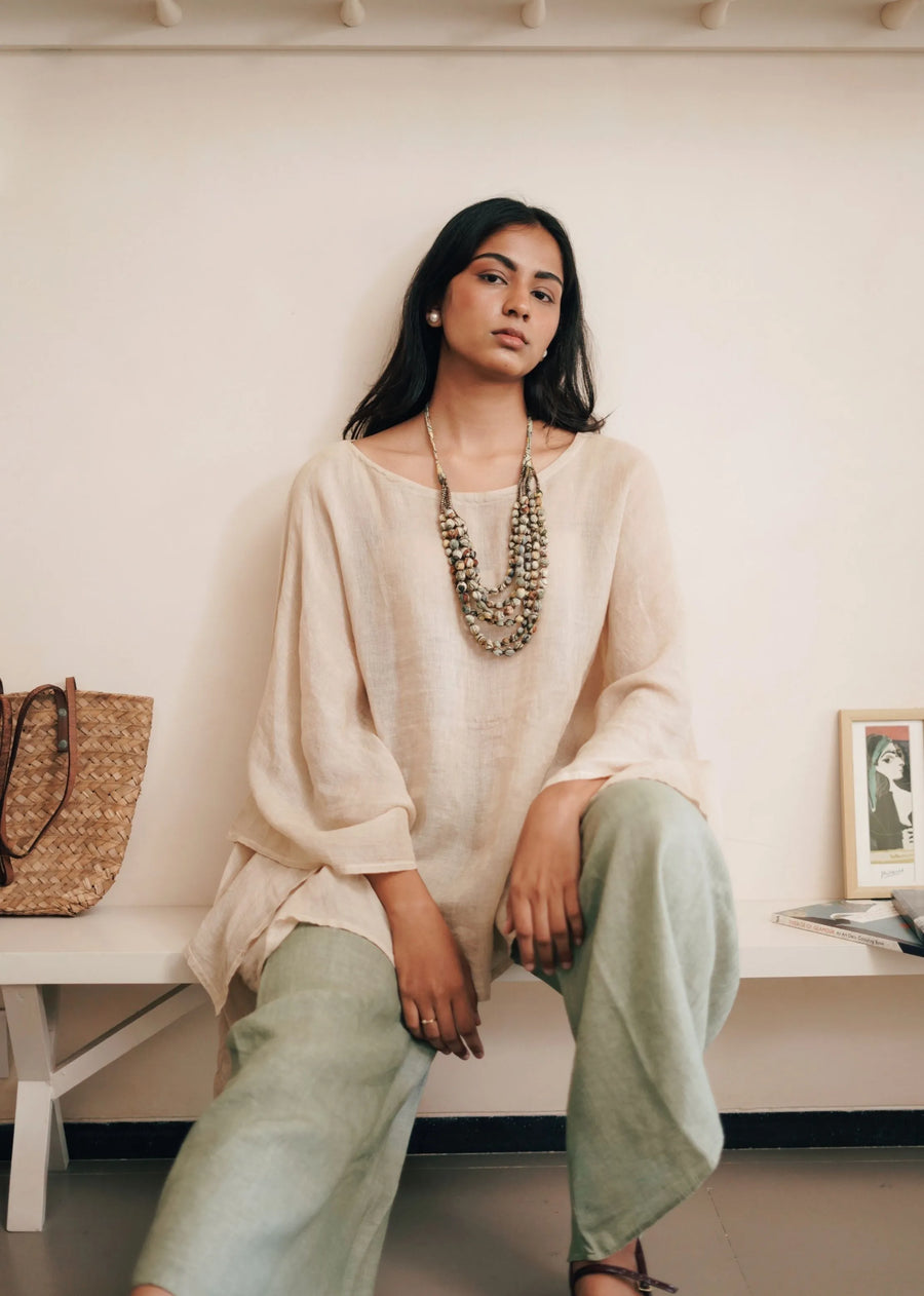 Kaftan Overlay- Natural