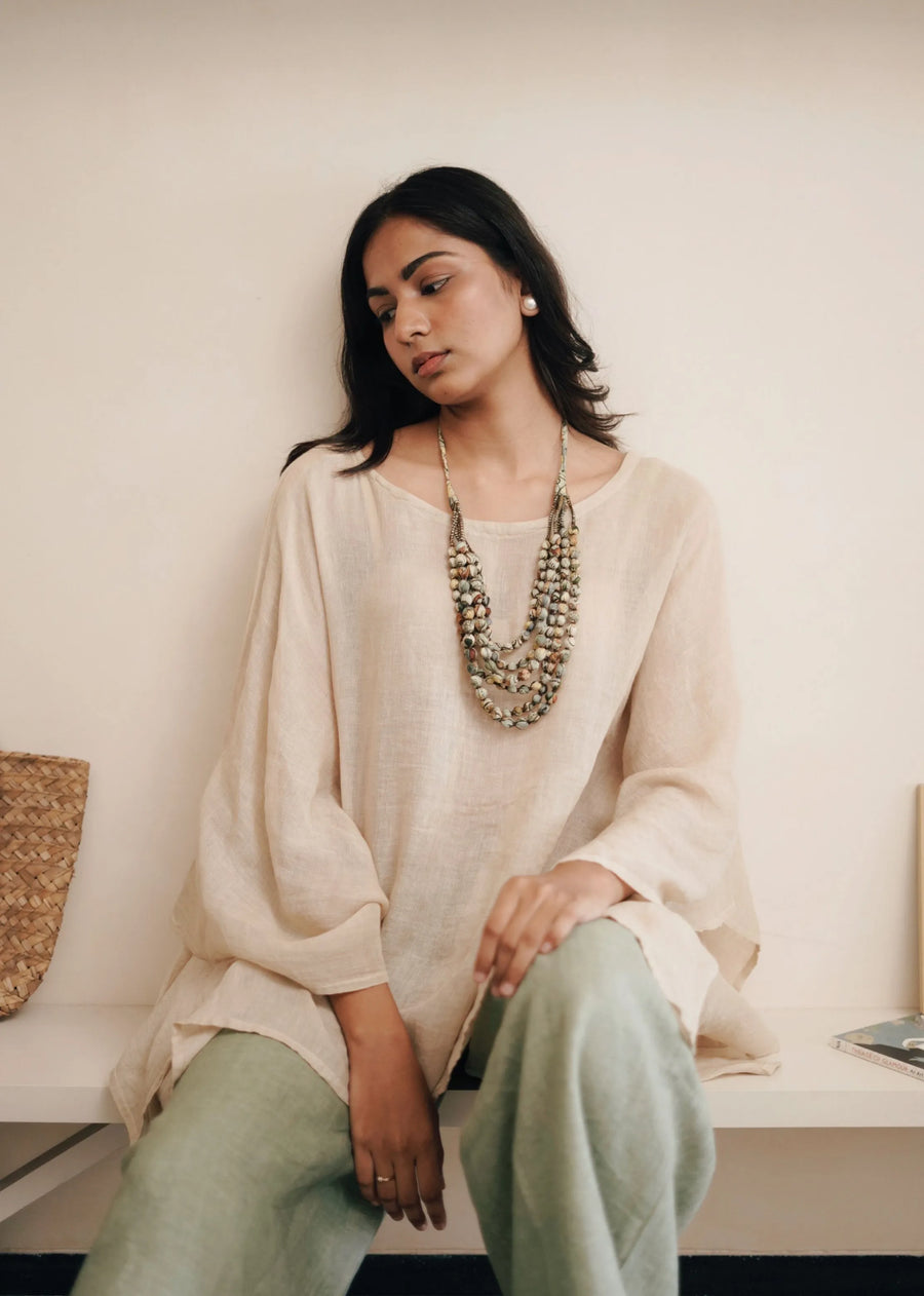 Kaftan Overlay- Natural