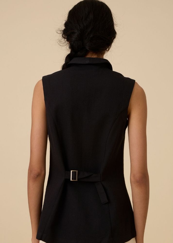 Maira Black Waistcoat