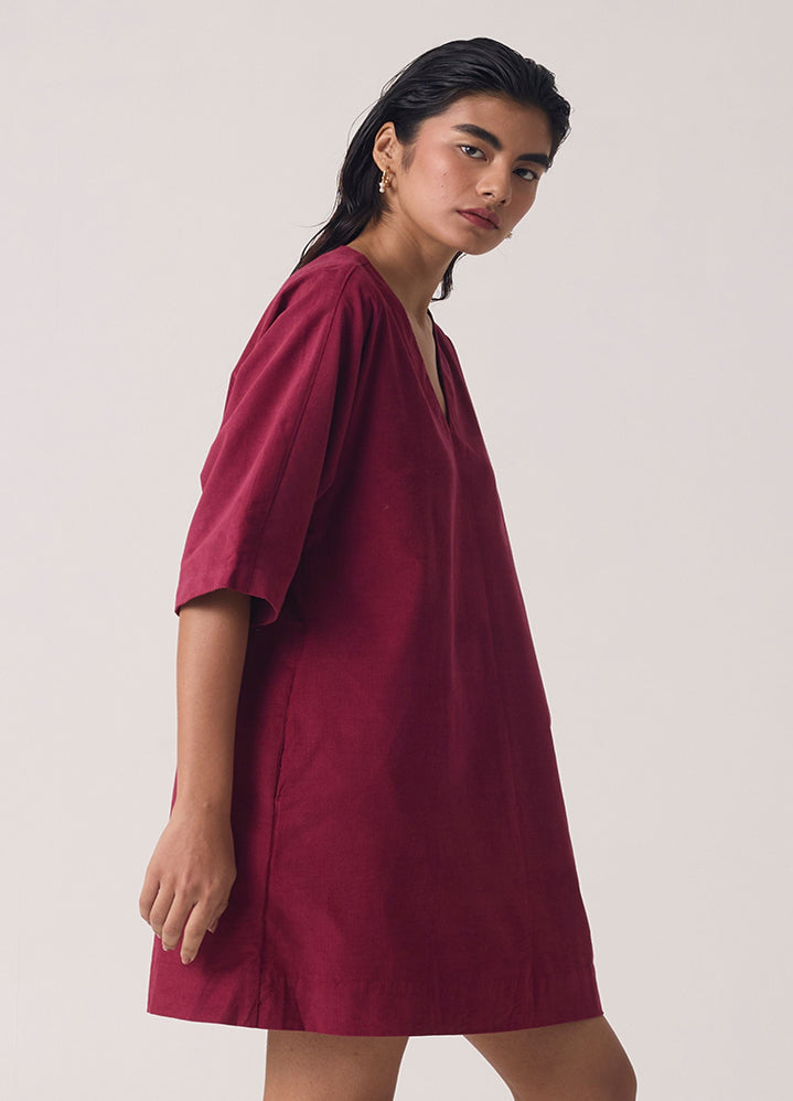 Stad Cherry Corduroy Dress