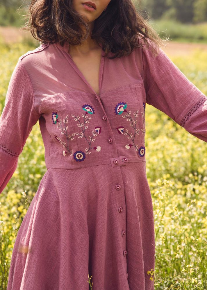 Beauty In Paradise Dress In Cotton Slub