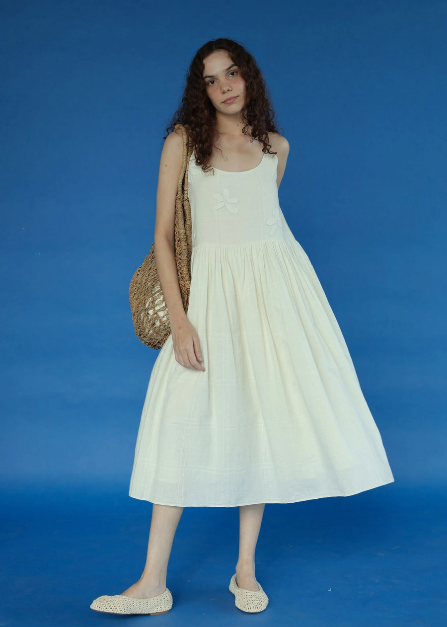 white christmas dresses Aydin pure Cotton Kora Dress – Malhaar Label main image 1