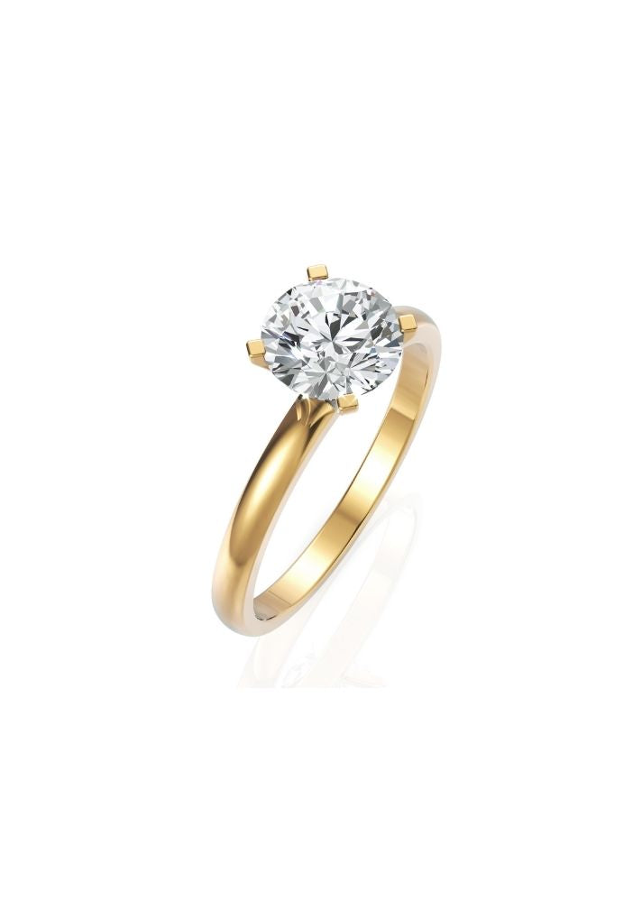 Product image of Yellow Gold, White Gold, Rose Gold 18K gold set with Etically Lab Grown Diamonds Solitaire Ring, curated by Only Ethikal