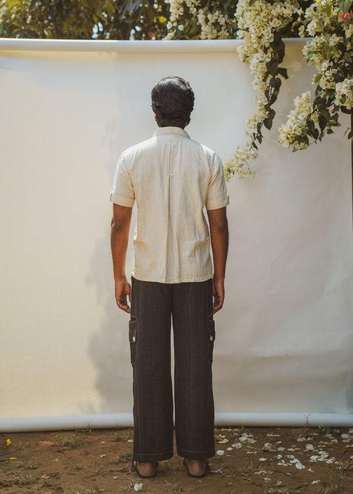 A Model Wearing Black Pure Cotton Sonder Utility Pants, curated by Only Ethikal