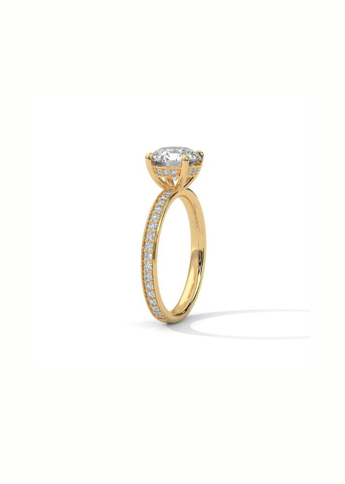 Solitaire Ring With 44 Diamonds-Cat0141