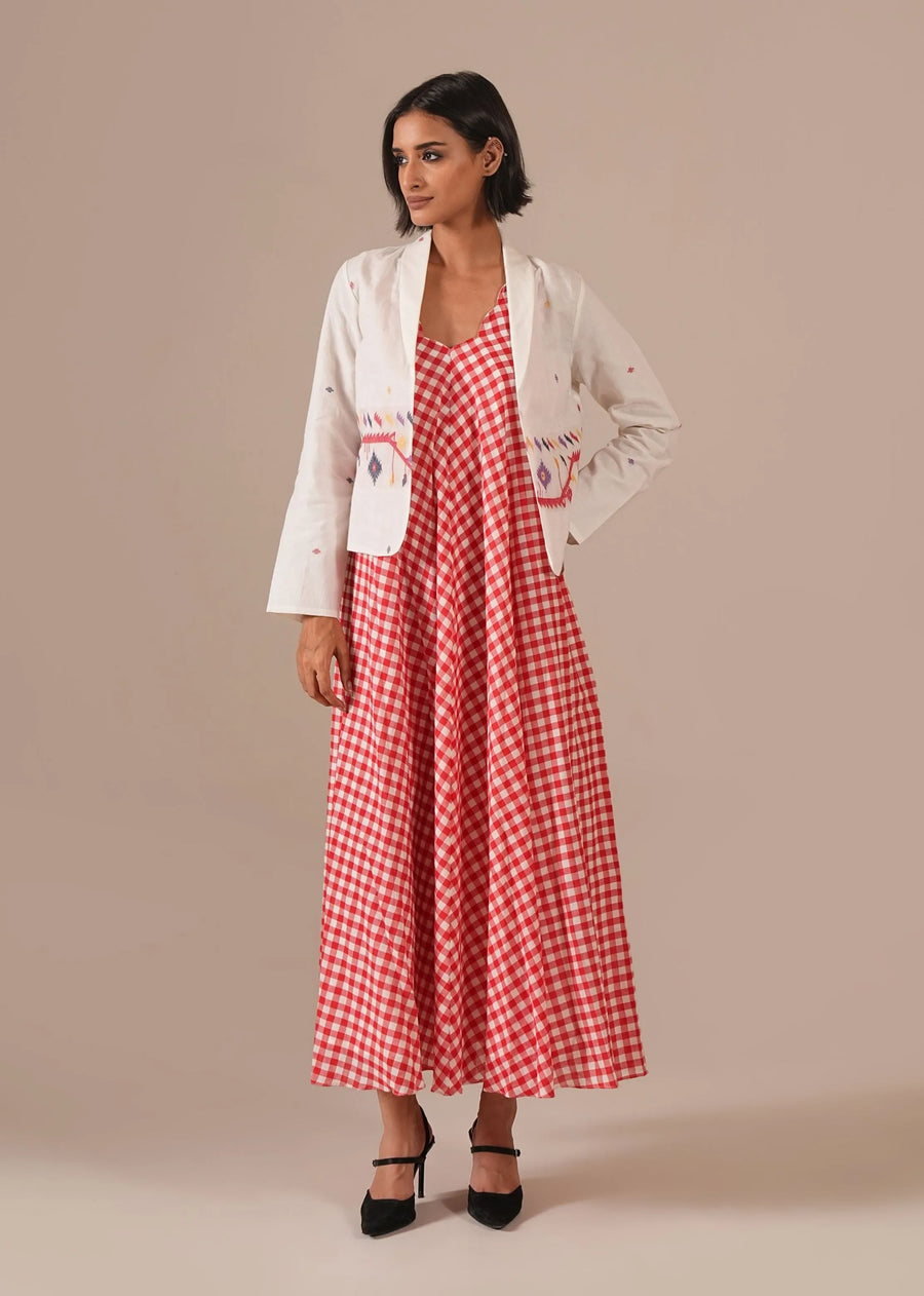 A Model Wearing Multicolor Pure Cotton Rose Quartz Co-Ord Set, curated by Only Ethikal