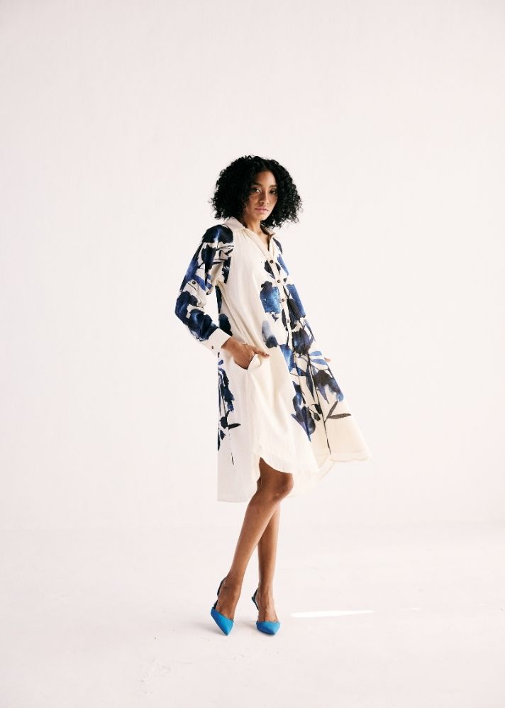 Blue Orchid Shirt Dress