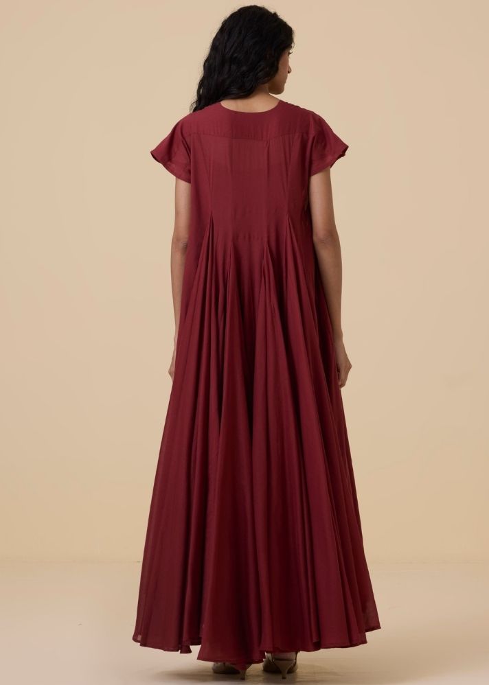 Hadil Berry Cotton Maxi Dress