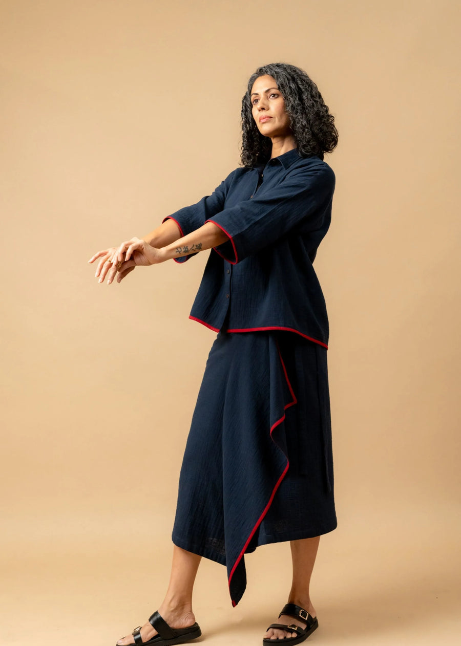 Shirin Blue Oversized Shirt