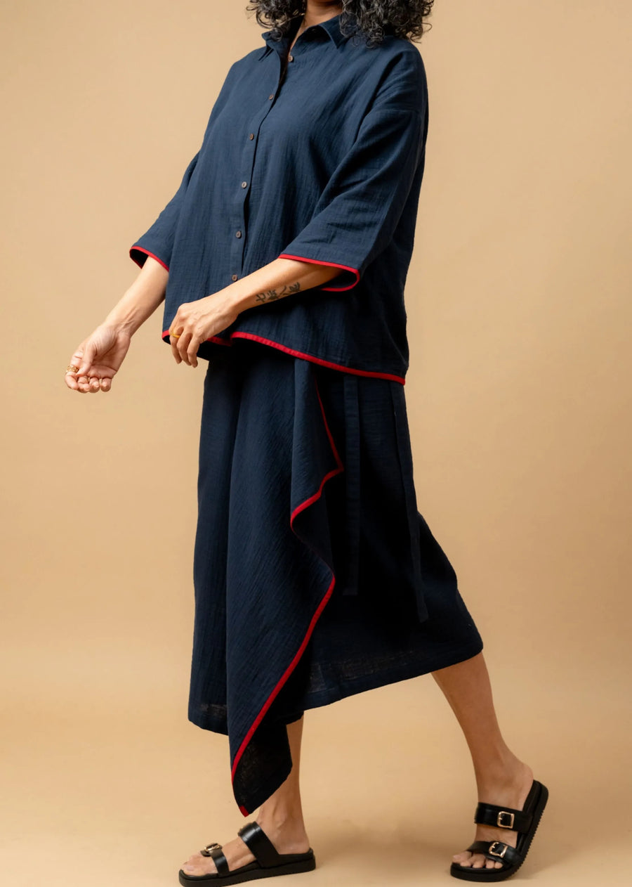 Shirin Blue Oversized Shirt