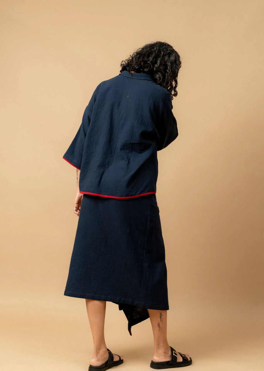 Shirin Blue Oversized Shirt