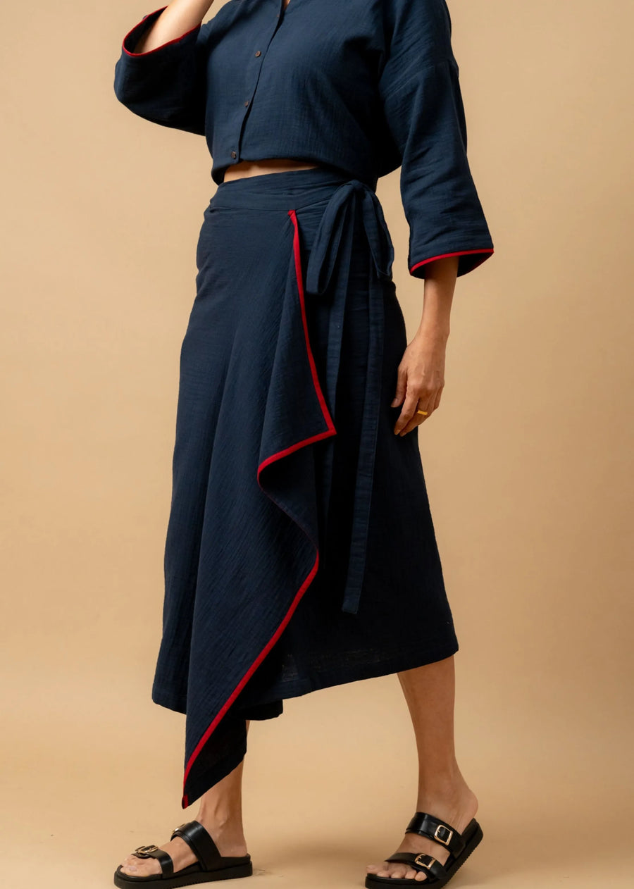 Shirin Blue Organic Cotton Skirt