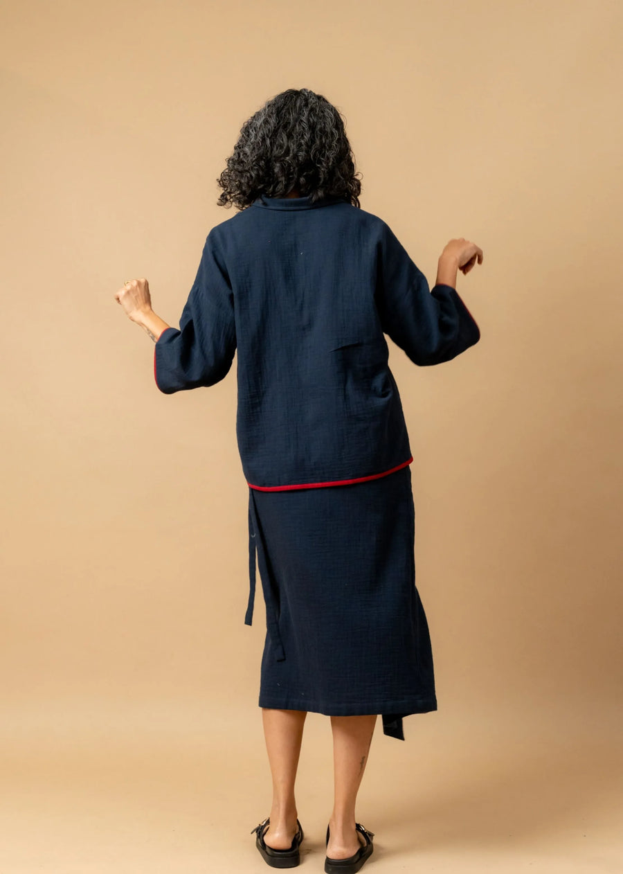 Shirin Blue Organic Cotton Skirt