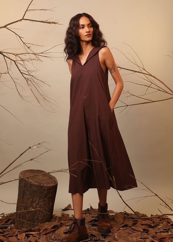 Ready To Ship- Roots Hooded Vita Dress