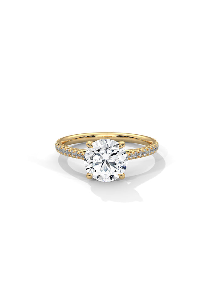 Product image of Yellow Gold, White Gold, Rose Gold 18K gold ring  with Ethically Lab Grown Diamonds Solitaire Ring With 22 Diamonds-Cat0118, curated by Only Ethikal