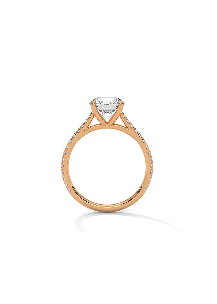 Solitaire Ring With 22 Diamonds-Cat0118