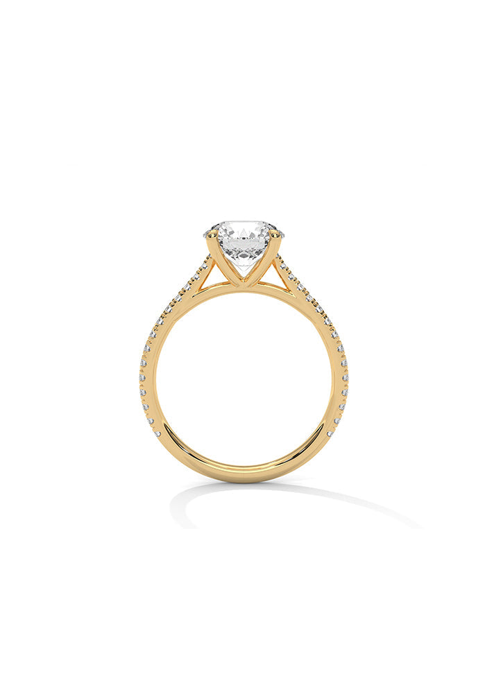 Solitaire Ring With 22 Diamonds-Cat0118