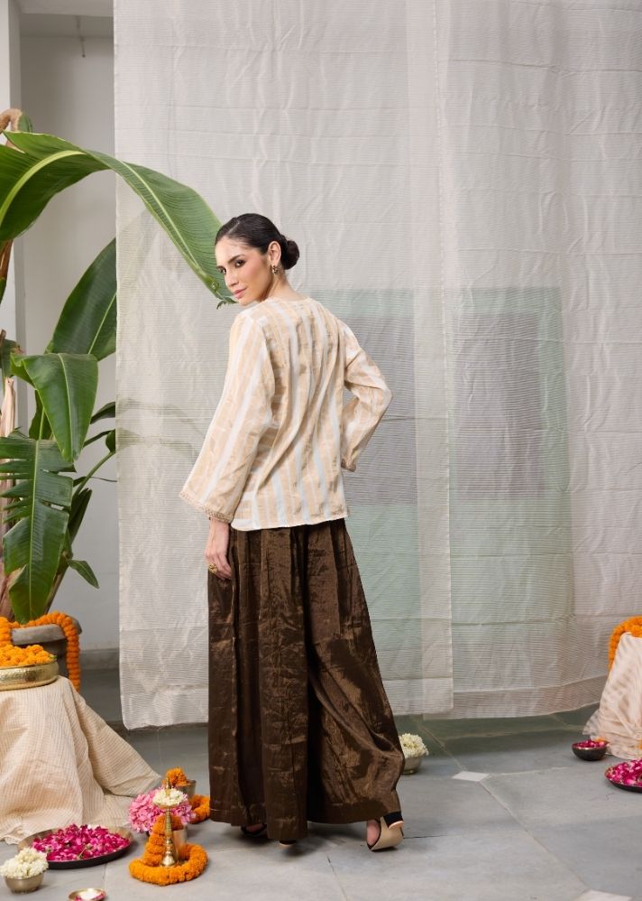 Gold Kaveri Pants-Ra/Fe/48