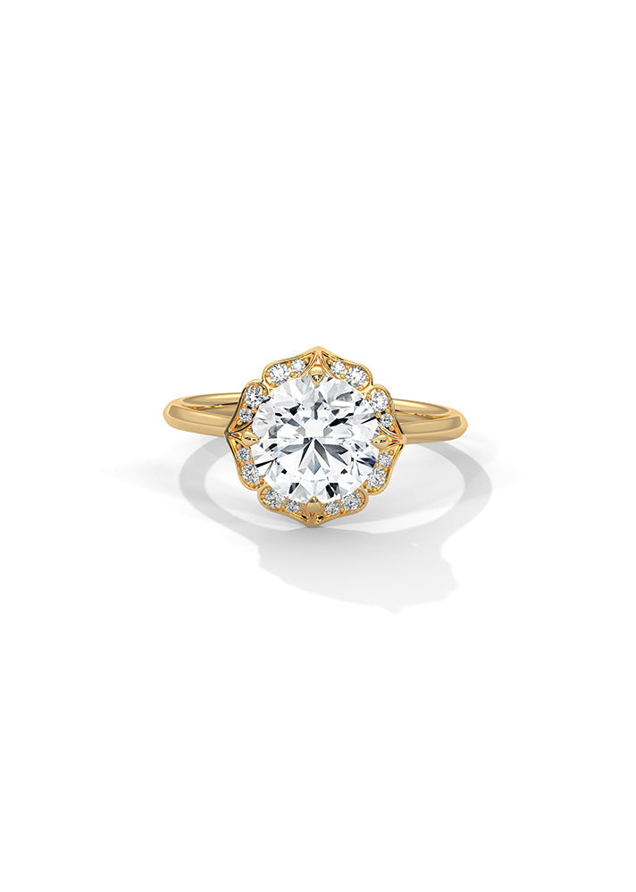 Solitaire Ring With 16 Diamonds-Cat0119